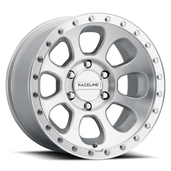 Raceline 961MC Bolt 17x9in / 5x127 BP / -12mm Offset / 78.1mm Bore - Machined Cc