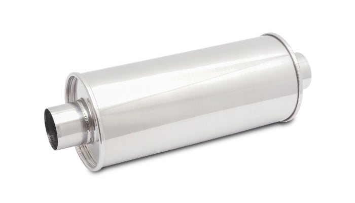 Vibrant Performance - 1139 - STREETPOWER Round Muffler, 4 in. inlet/outlet (Center-Center)
