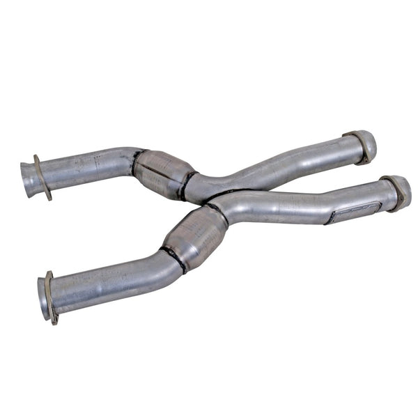 BBK Tuyau intermédiaire court en X avec convertisseurs catalytiques 3.0 pour collecteurs à tubes longs BBK 79-04 Mustang conversion Coyote