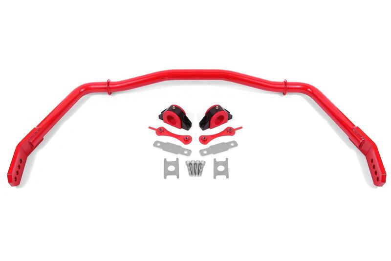 BMR Ensemble de barre stabilisatrice avant creuse 38mm avec coussinets 05-14 Ford Mustang - rouge