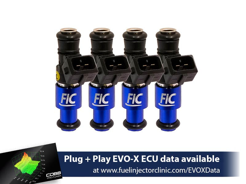 Injecteurs FIC Mitsubishi Evo X Fuel Injector Clinic de 1200cc (anciennement 1100cc) (Haute Impédance)
