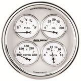 Autometer 5IN QUAD Gauge LED OLD TYME White II (ATM1210)