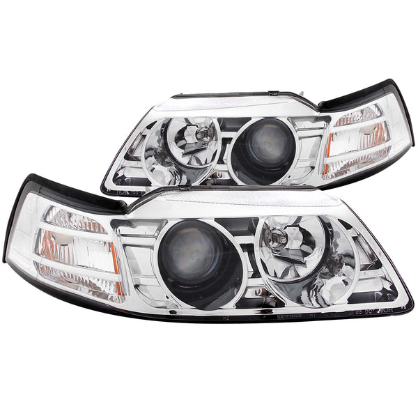 ANZO USA - Projector Headlight Set - 121043 — 1999-2004 Ford Mustang