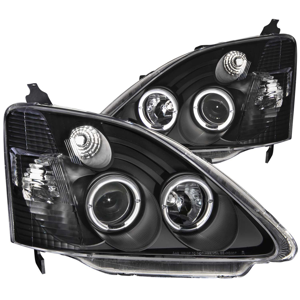 ANZO USA - Projector Headlight Set w/Halo — 2002-2004 Honda Civic - 121057