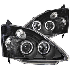 ANZO USA - Projector Headlight Set w/Halo — 2002-2004 Honda Civic - 121057