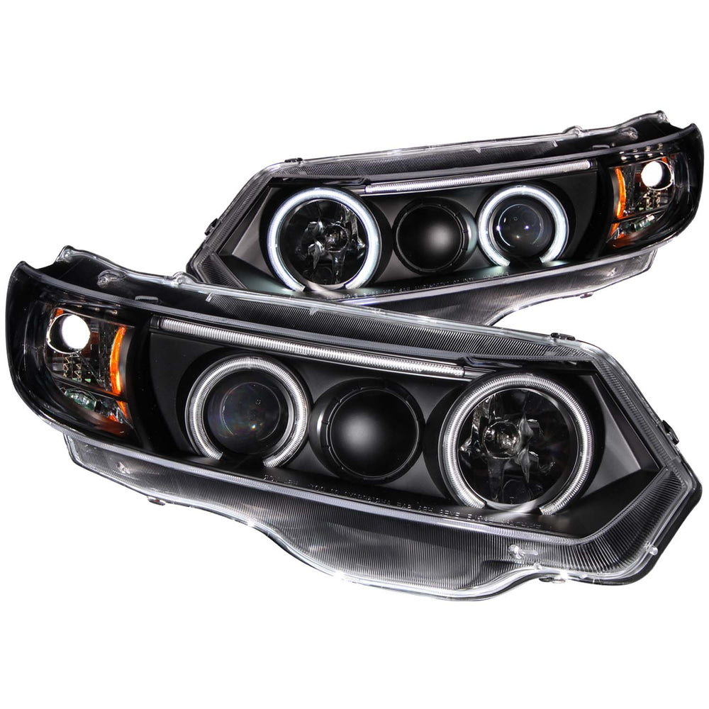 ANZO USA - Projector Headlight Set w/Halo — 2006-2011 Honda Civic - 121062