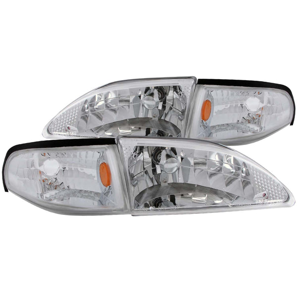 ANZO USA - Crystal Headlight Set - 121262 — 1994-1998 Ford Mustang