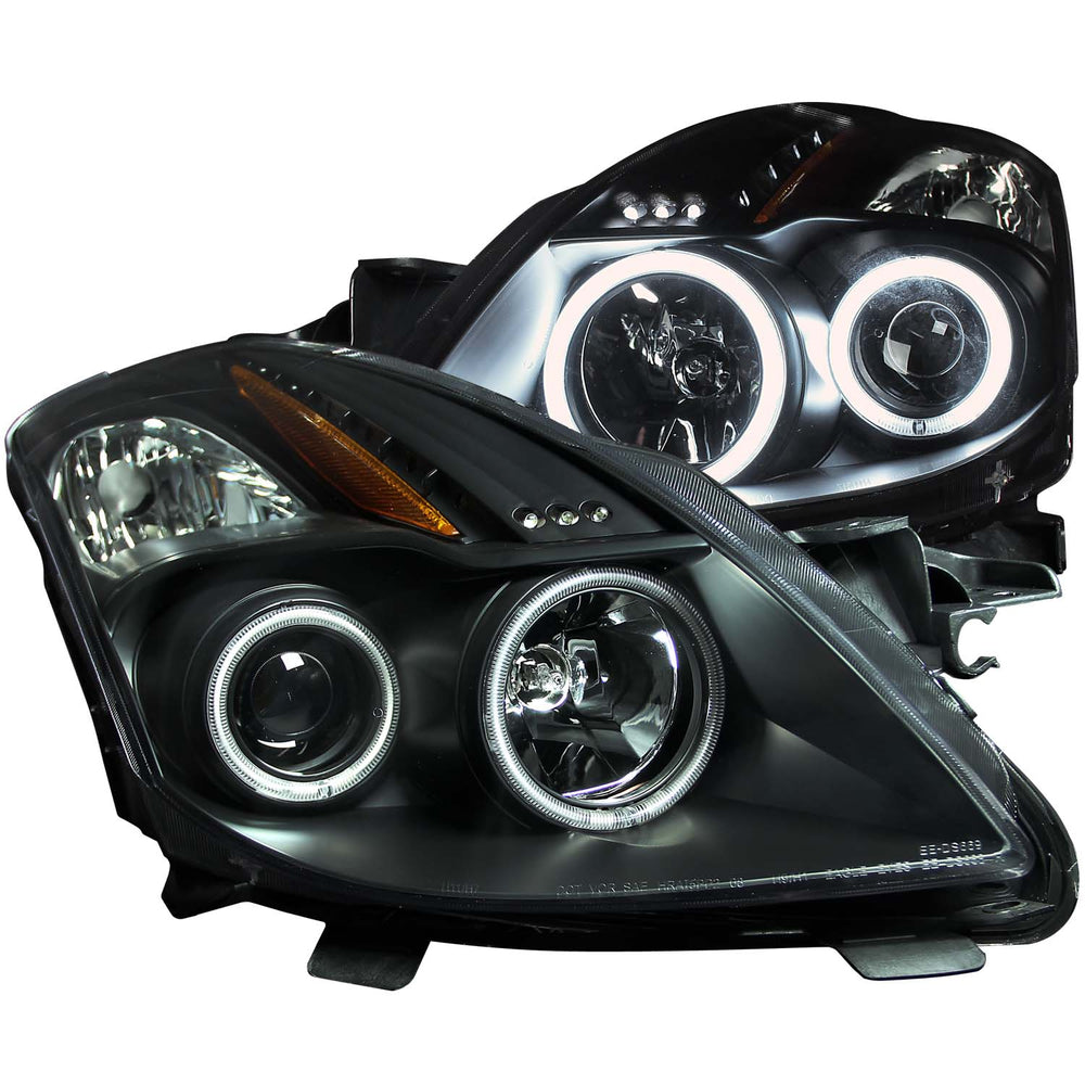 ANZO USA - Projector Headlight Set w/Halo — 2008-2010 Nissan Altima - 121395