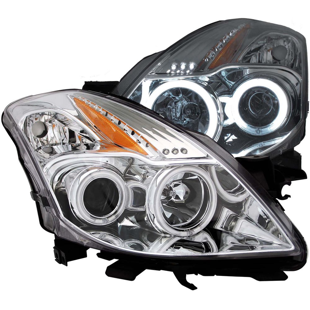 ANZO USA - Projector Headlight Set w/Halo — 2008-2010 Nissan Altima - 121396