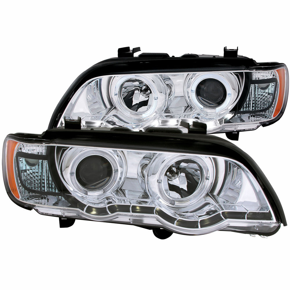 ANZO USA - Projector Headlight Set w/Halo - 121397 — 2000-2003 BMW X5
