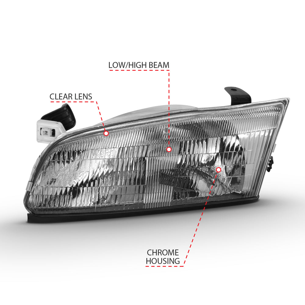 ANZO USA - Crystal Headlights - 121555 — 1997-1999 Toyota Camry