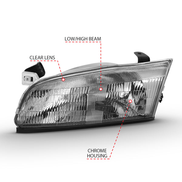ANZO USA - Crystal Headlights - 121555 — 1997-1999 Toyota Camry
