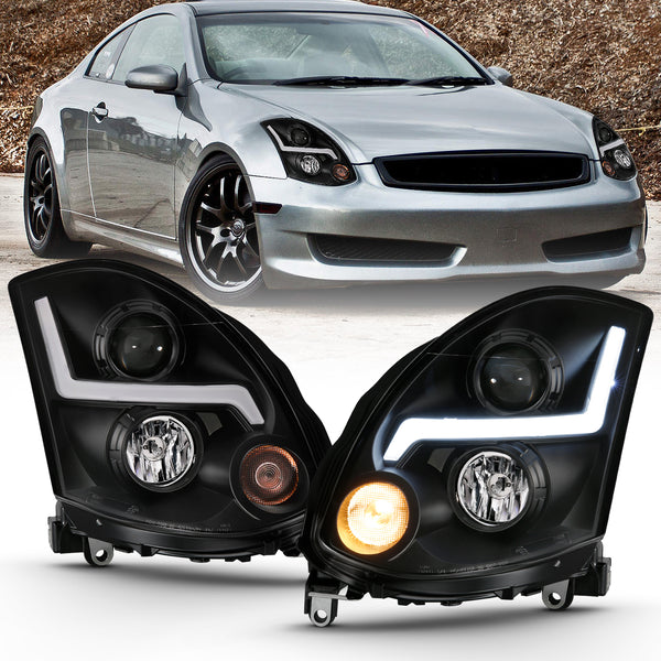 ANZO USA - Projector Headlight - 121557 — 2003-2007 Infiniti G35