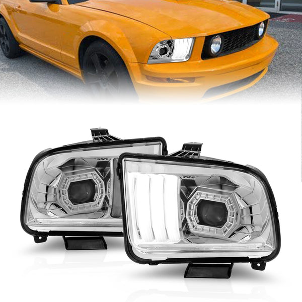ANZO USA - Projector Headlight - 121567 — 2005-2009 Ford Mustang
