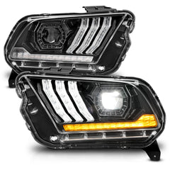 ANZO USA - LED Projector Headlight Set — 2013-2014 Ford Mustang - 121572