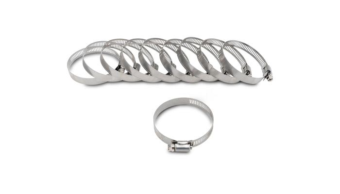 Vibrant Performance - 12158 - S.S. Worm Gear Clamps (Pack of 10) - Clamping Range: 4.56 in.-5.51 in.