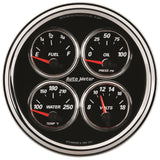 Autometer 5IN QUAD GA FUEL Level 090 Designer Black II (ATM1224)