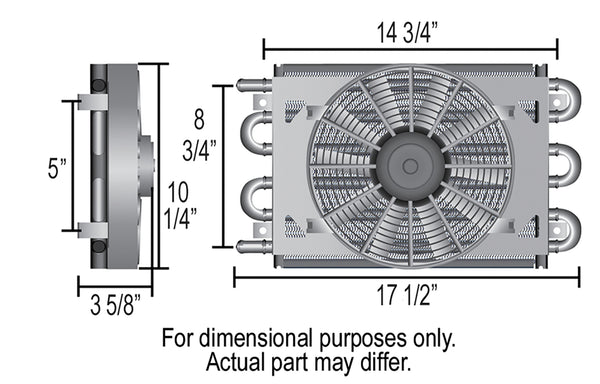 Derale 8 Pass 18" Dyno-Cool Remote Cooler, -6AN