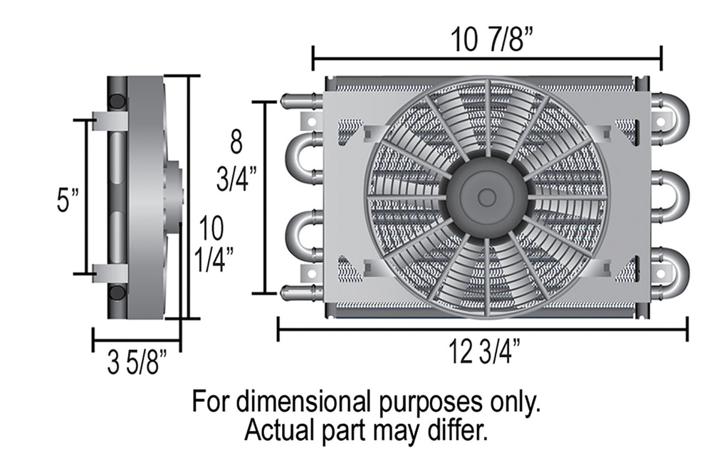 Derale 8 Pass 13" Dyno-Cool Remote Cooler, 11/32"