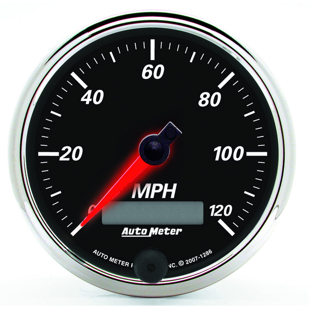 AutoMeter 3-3/8" Speedometer, 0-120 MPH, Designer Black II