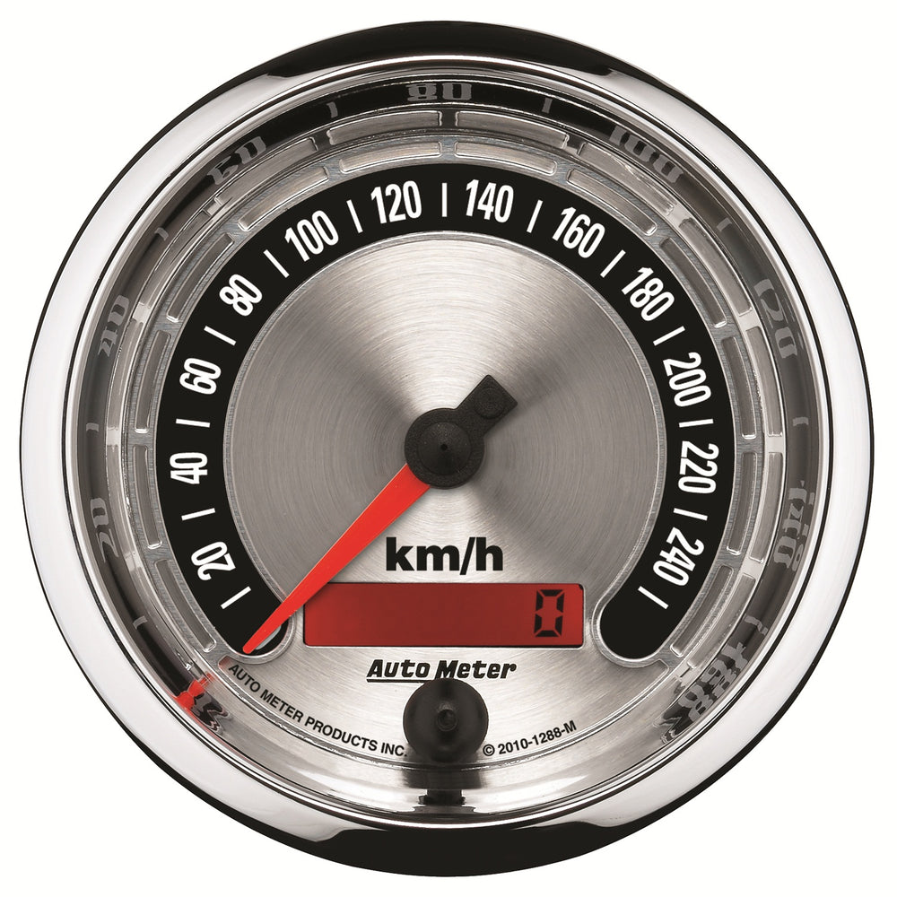 AutoMeter 3-3/8" Speedometer, 0-260 KPH, American Muscle