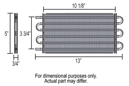 4 Pass 13" Dyno-Cool Series 6000 Aluminum Transmission Cooler