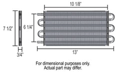 Derale 6 Pass 13" Dyno-Cool Series 6000 Aluminum Transmission Cooler