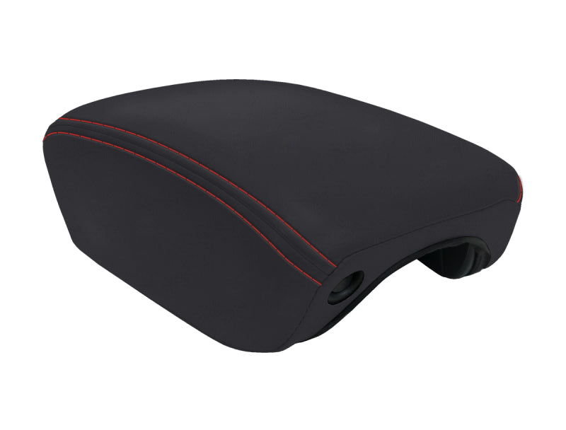 PRP Housse de console centrale 2018+ Jeep Wrangler JL / Jeep Gladiator JT - noir avec coutures rouges