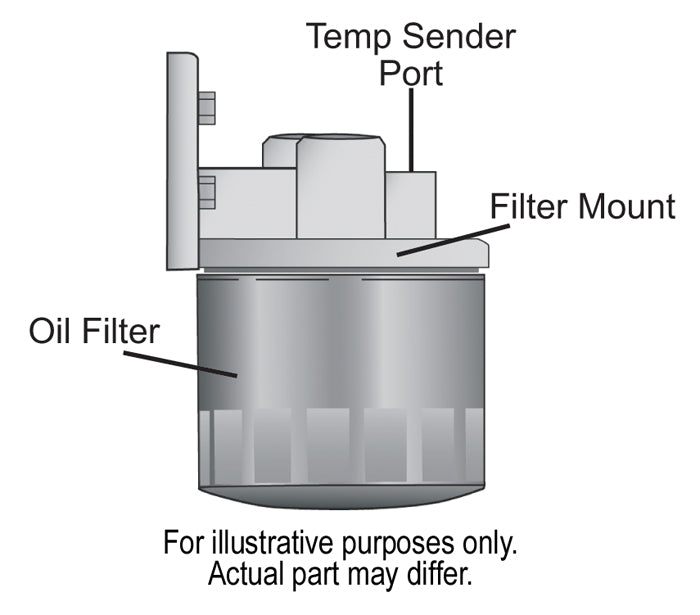 Derale Single Ports Up 3/8" NPT Remote Filter Mount Kit with 3/4"-16 Filter Threads