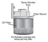 Single Ports Up 3/8" NPT Remote Filter Mount Kit with 3/4"-16 Filter Threads