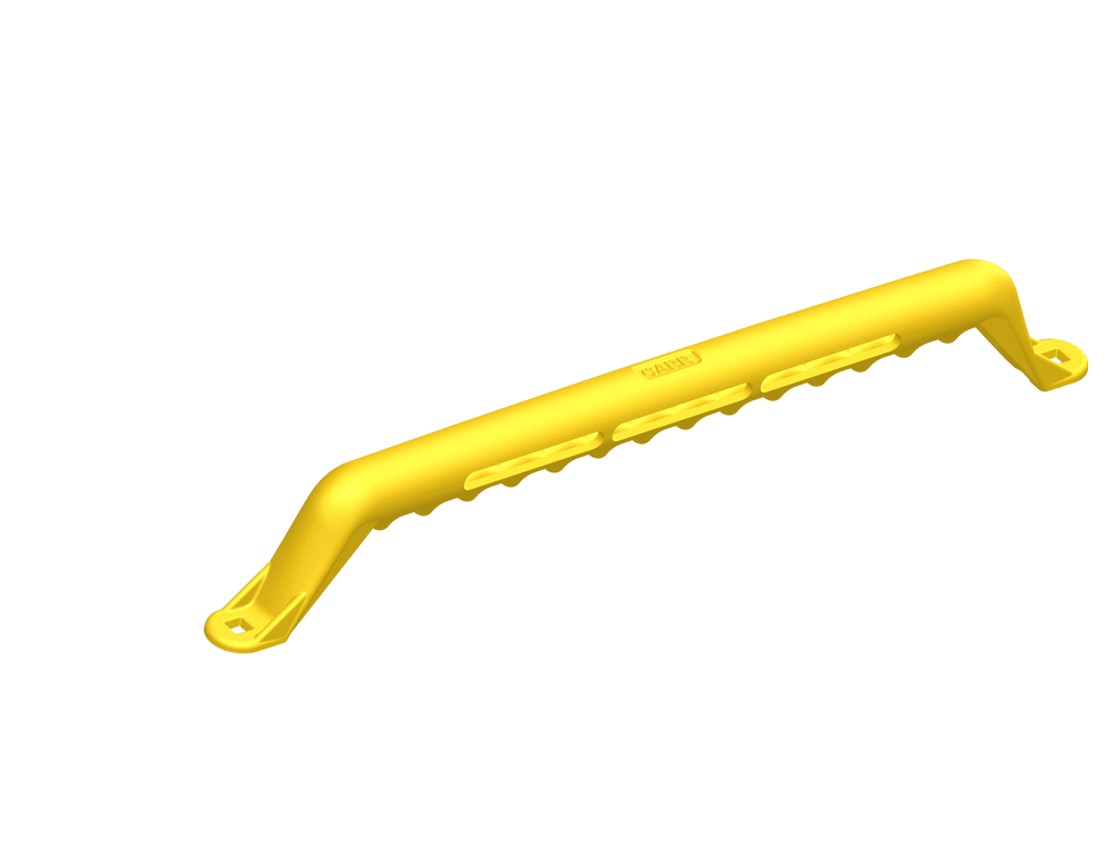 Carr 20" Grab Handle Cast Bolton Safety Yellow Powder Coatsingle