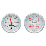 2 PC. GAUGE KIT, 5" QUAD & SPEEDOMETER, 240-33 Ohm, ARCTIC WHITE