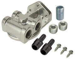 Derale Single Side Ports 3/8" NPT Filter Mount Kit with 3/4"-16 Filter Threads