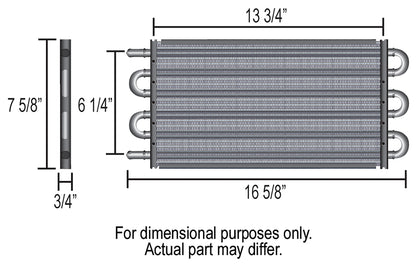 6 Pass 17" Series 7000 Copper/Aluminum Transmission Cooler Kit, Intermediate
