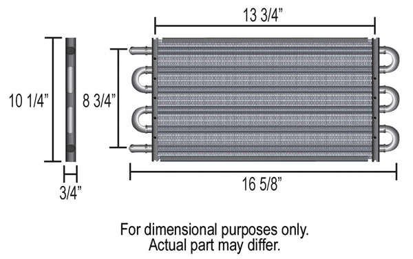 Derale 8 Pass 17" Series 7000 Copper/Aluminum Transmission Cooler Kit, Full Size