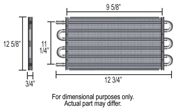 Derale 10 Pass 13" Series 7000 Copper/Aluminum Transmission Cooler Kit, Full Size