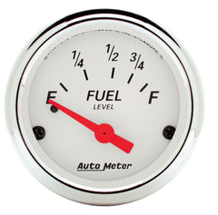 AutoMeter 2-1/16" Fuel Level, 73-10 Ohm, Ford, Arctic White