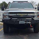 Road Armor 2015-2019 Silverado 2500/3500 Stealth Front Winch Compatible Bumper Pre Runner Guard Texture Black