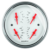 Autometer 5IN QUAD GA FUEL Level 090 OHM Arctic White (ATM1319)