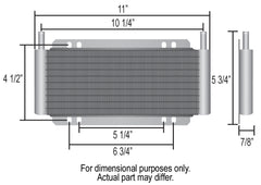 Derale 9 Row Series 8000 Plate & Fin Power Steering Cooler Kit