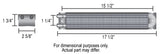 2 Pass 17" Series 7000 Copper/Aluminum Frame Rail Cooler, -6AN