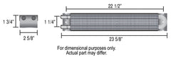 Derale 2 Pass 24" Series 7000 Copper/Aluminum Frame Rail Transmission Cooler, 11/32"