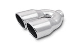 Vibrant Performance - 1326 - Dual 3.5 in. Round SS Tips (Single Wall, Angle Cut)