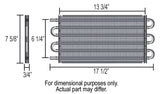 6 Pass 18" Series 7000 Copper/Aluminum Tube&Fin Transmission Cooler Kit, -6AN