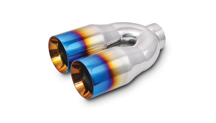 Vibrant Performance - 1339B - Dual 3.5 in. Round SS Tips with Burnt Blue Finish