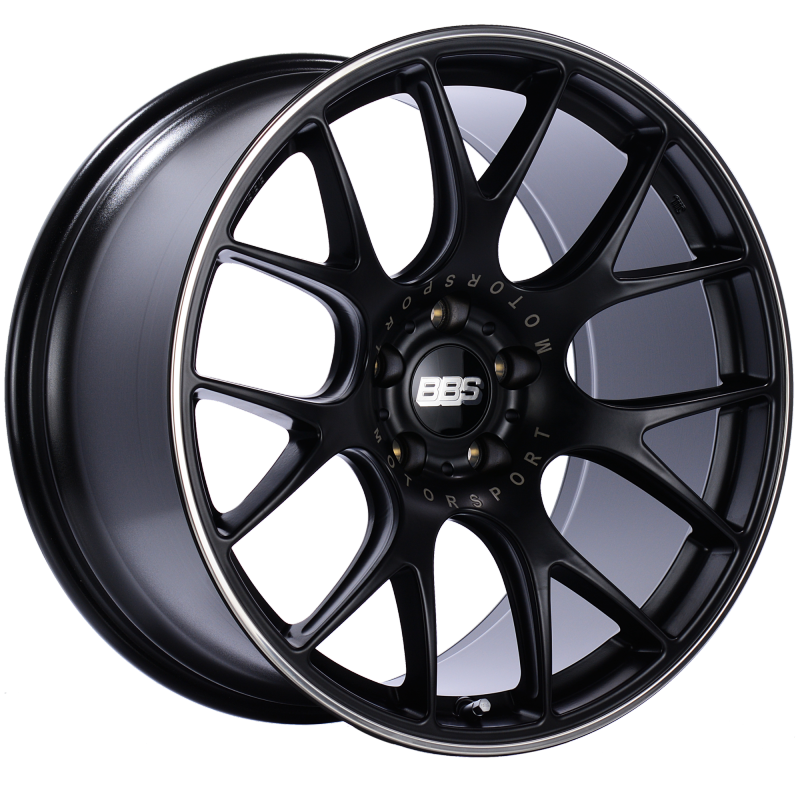 BBS Roue CH-R 20x10.5 5x114.3 ET24 alésage central 66 à protège-jante poli - noir satiné