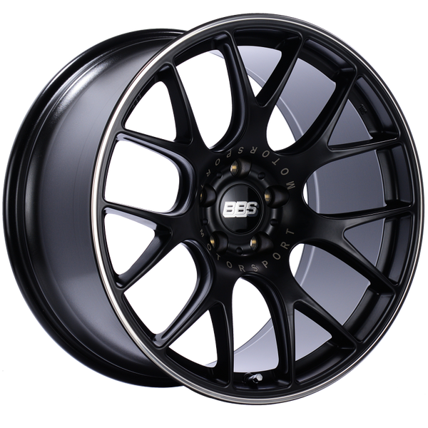 BBS Roue CH-R 20x10.5 5x114.3 ET24 alésage central 66 à protège-jante poli - noir satiné