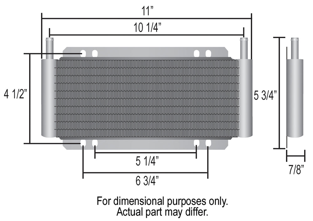 Derale 9 Row Series 8000 Plate & Fin Transmission Cooler Kit, 11/32"