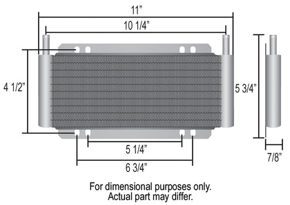 9 Row Series 8000 Plate & Fin Cooler, 11/32"