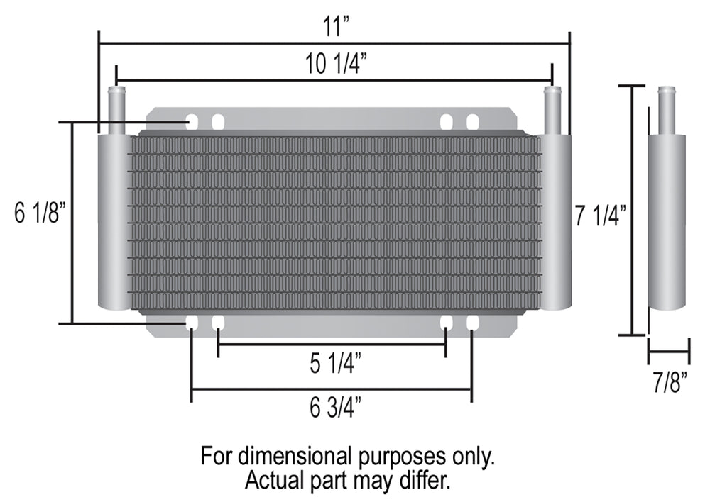 Derale 13 Row Series 8000 Plate & Fin Cooler, 11/32"